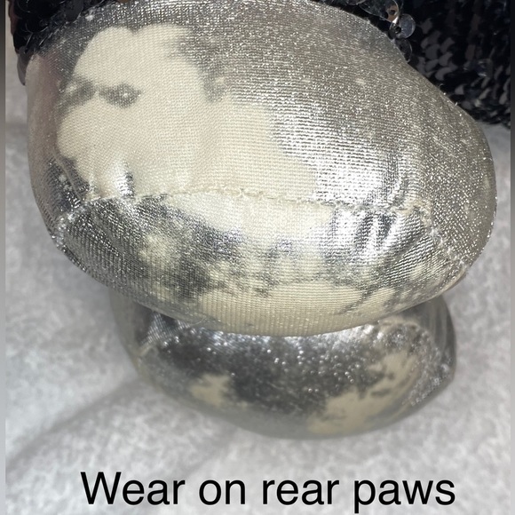 Dan Dee Dachshund Sequin Flip Plush Black & Silver Weiner Dog Stuffed Animal - Picture 13 of 16